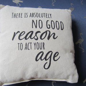 There is Absolutely No Good Reason to Act Your Age Pillow--New